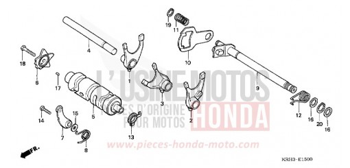 BARILLET DE SELECTION XR125L4 de 2004